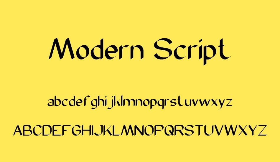 Modern Script font