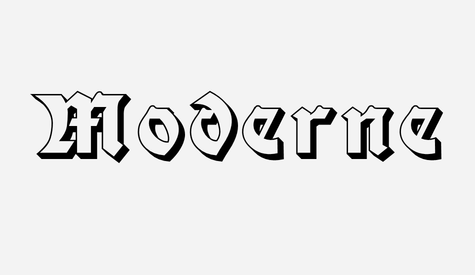 Moderne 3D Schwabacher font big