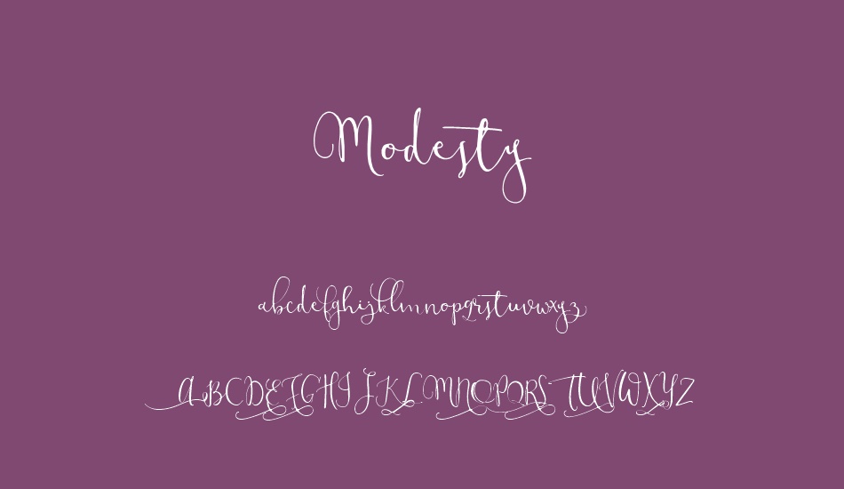 Modesty font