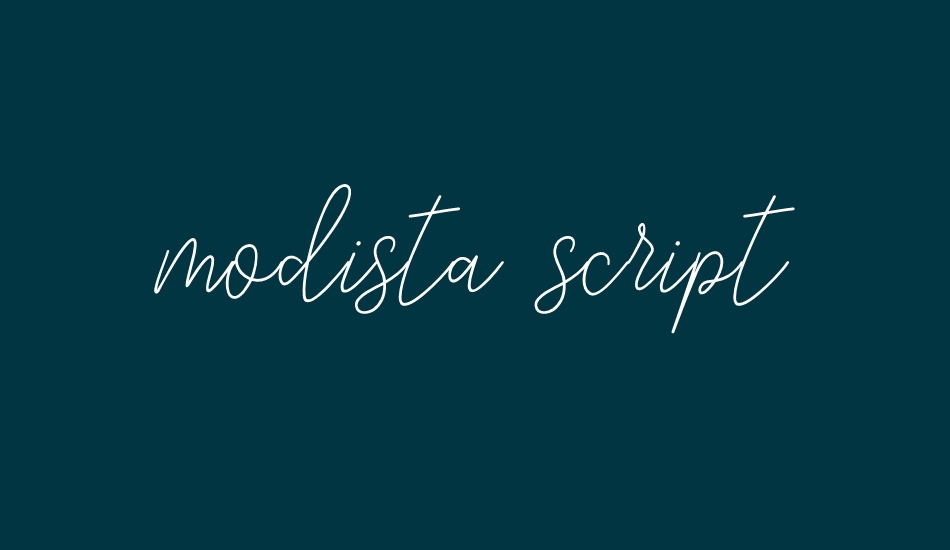 modista script font big