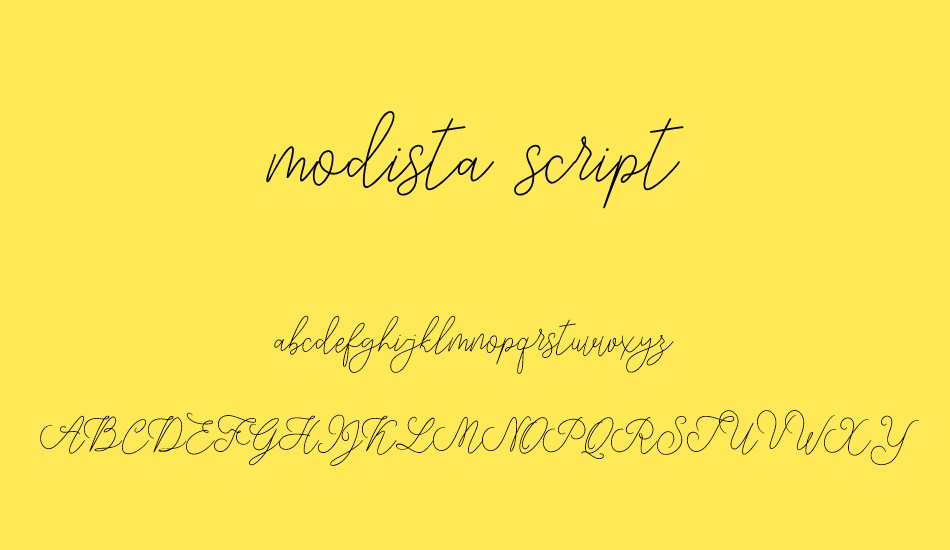 modista script font