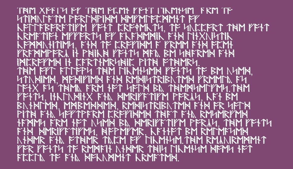 Modraniht Runic font 1