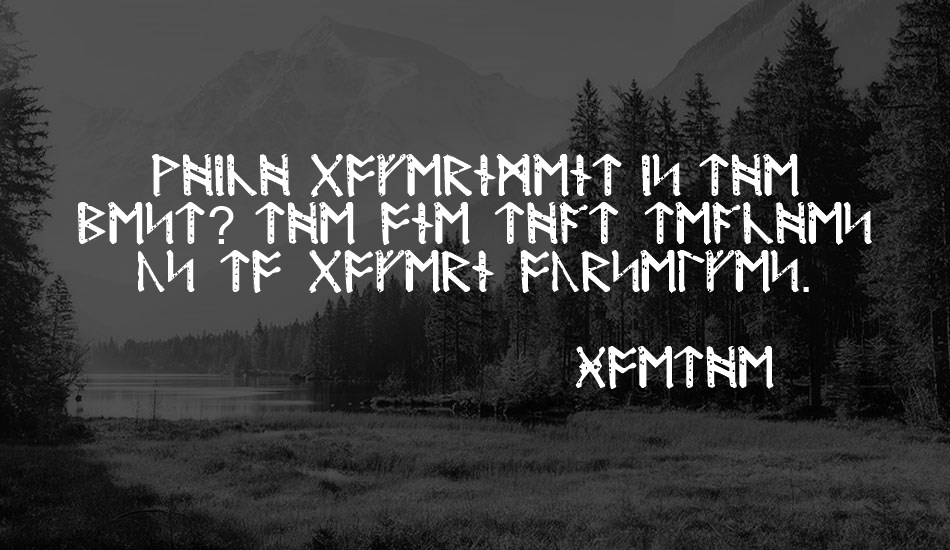 Modraniht Runic font text