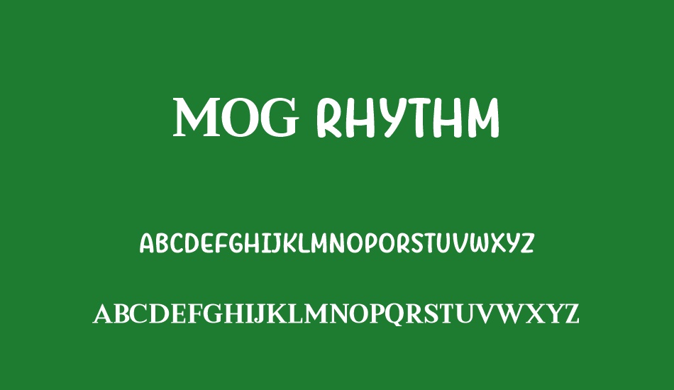 MOG rhythm font