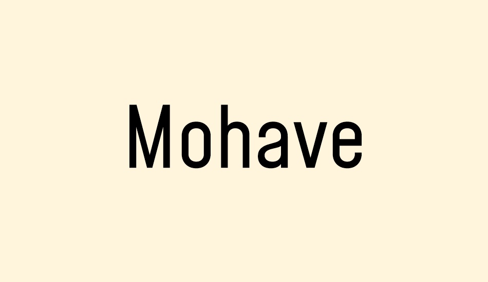 Mohave font big