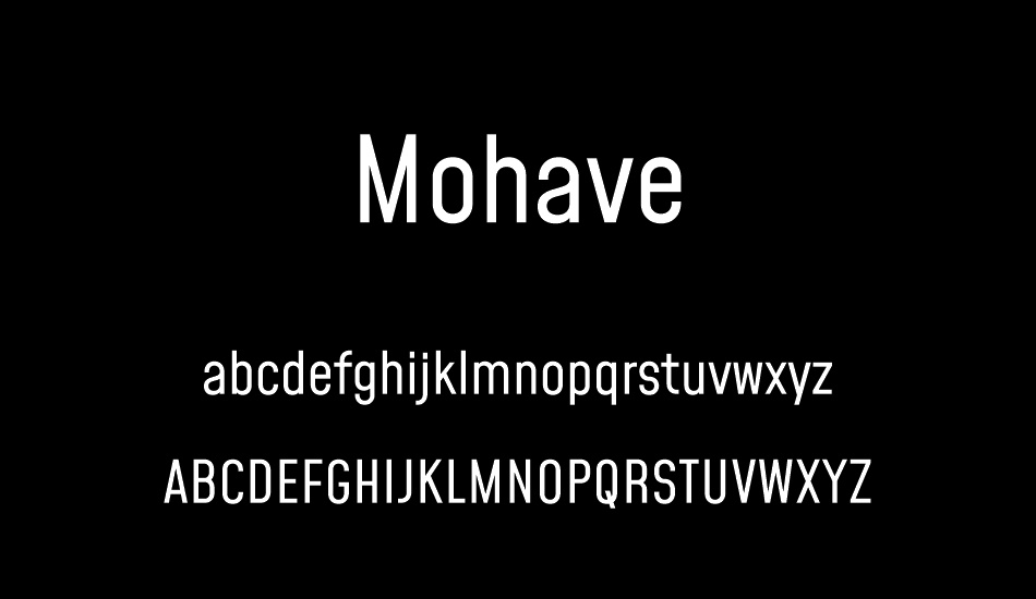 Mohave font