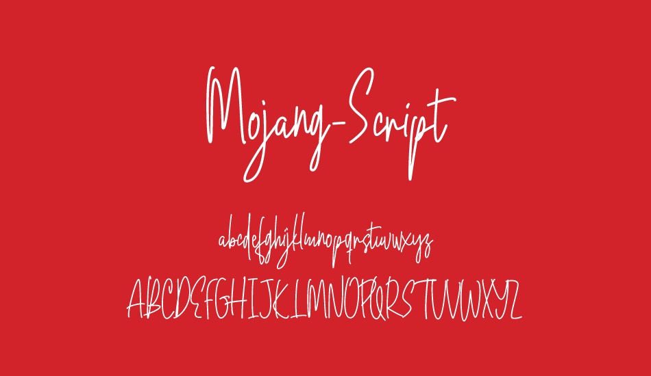 Mojang-Script font