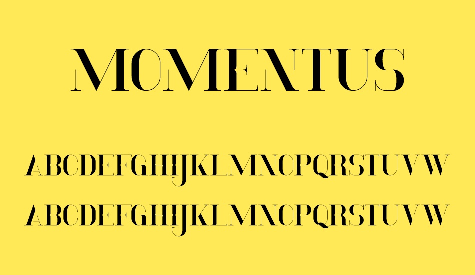 Momentus font