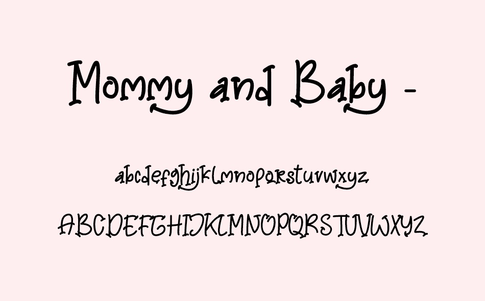 Mommy and Baby font