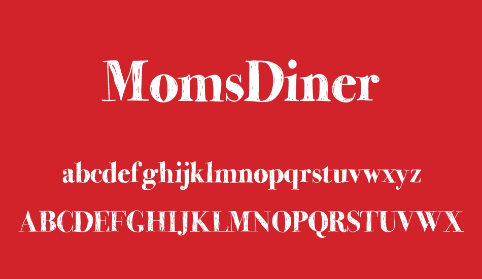 MomsDiner font