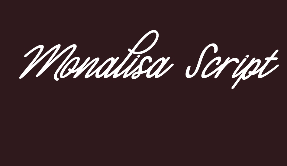 Monalisa Script Demo font big