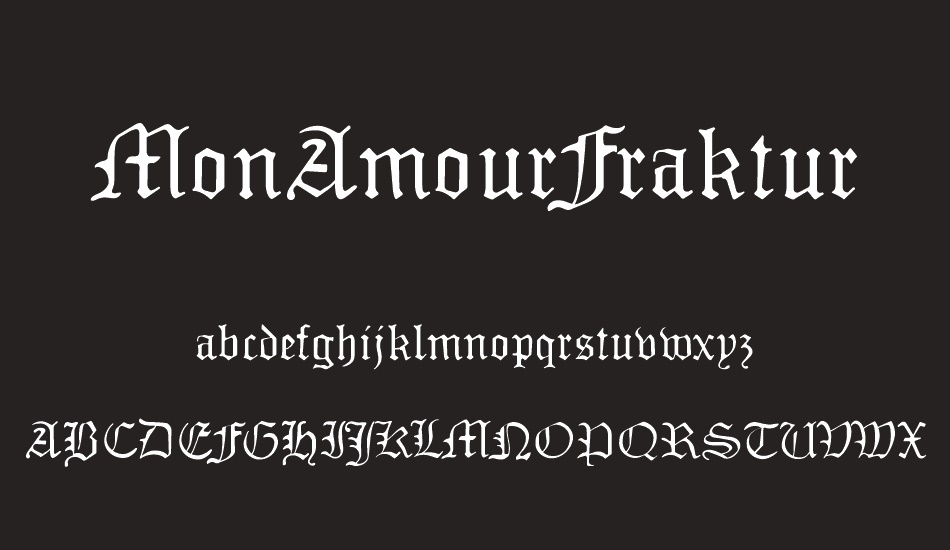 MonAmourFraktur font