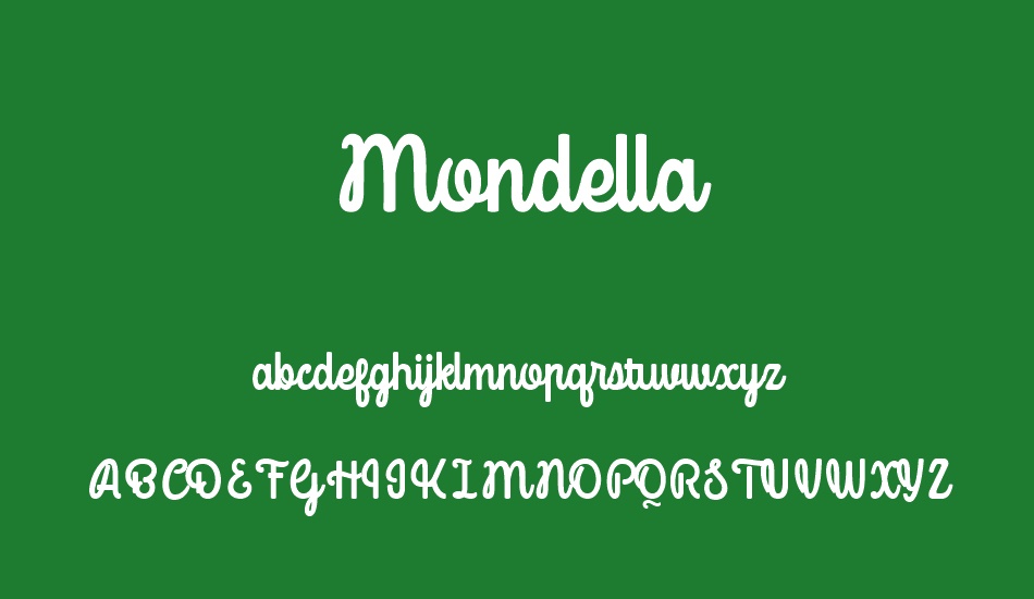 Mondella Demo font