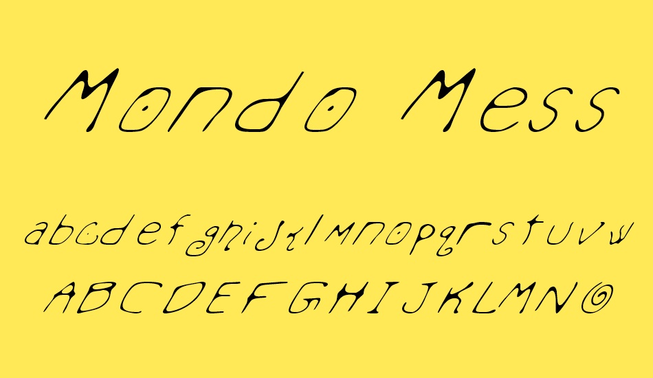 Mondo Messo Fonto Italic font