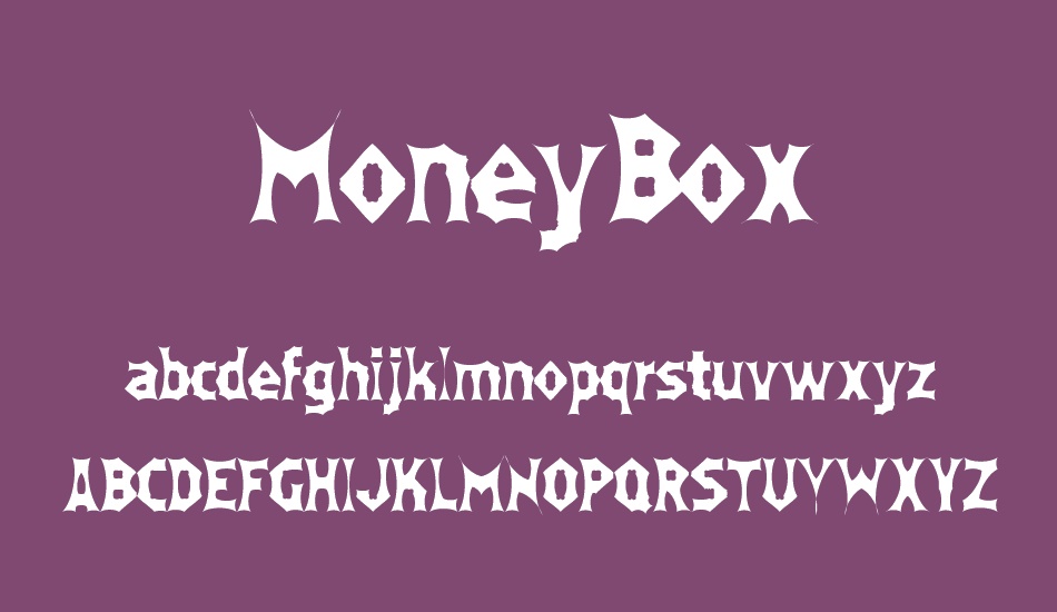 MoneyBox font