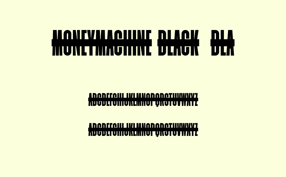 Moneymachine font