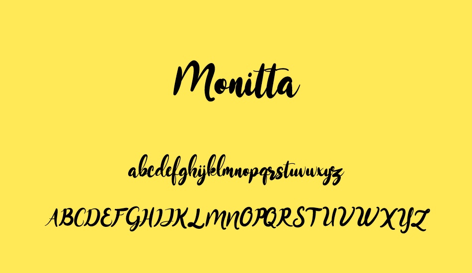 Monitta font