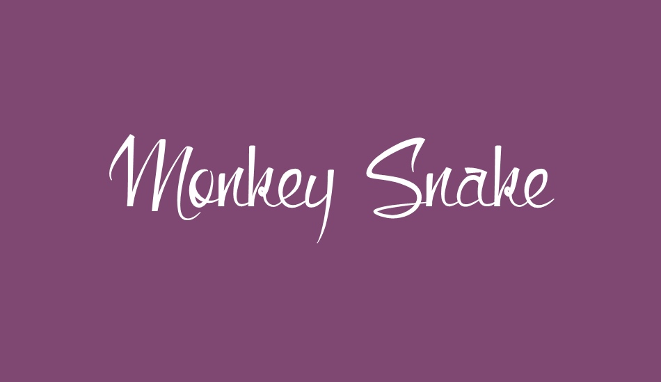 Monkey Snake font big