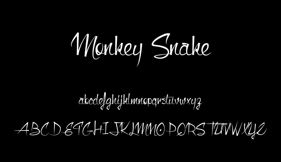 Monkey Snake font