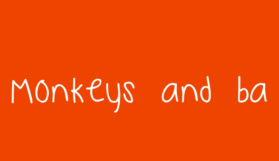 monkeys and bananas font big