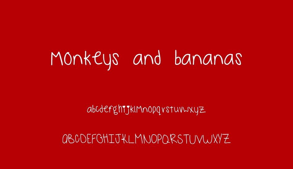monkeys and bananas font