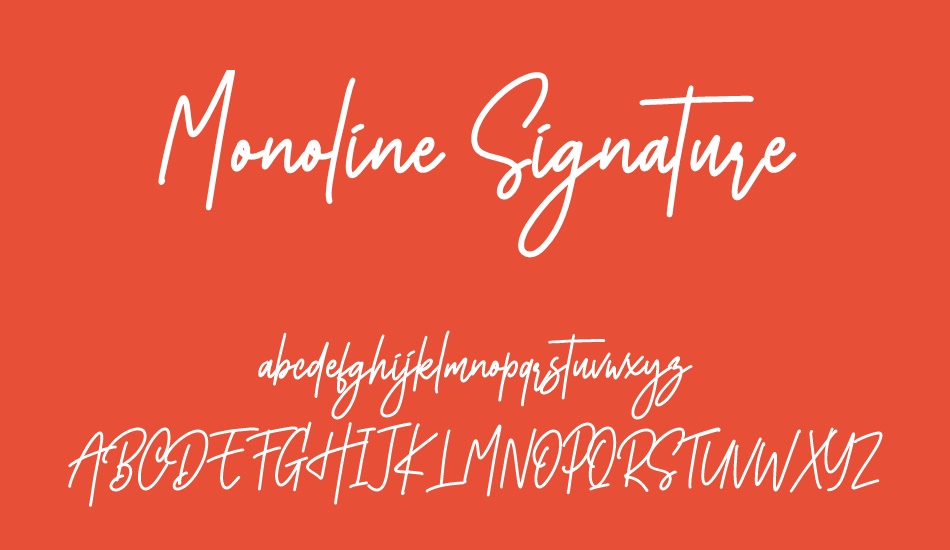 Monoline Signature font