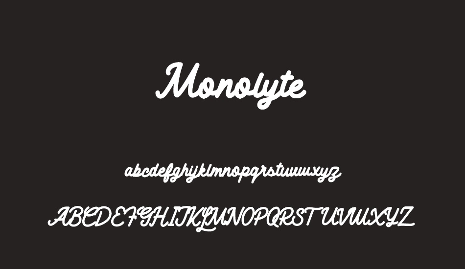 Monolyte font