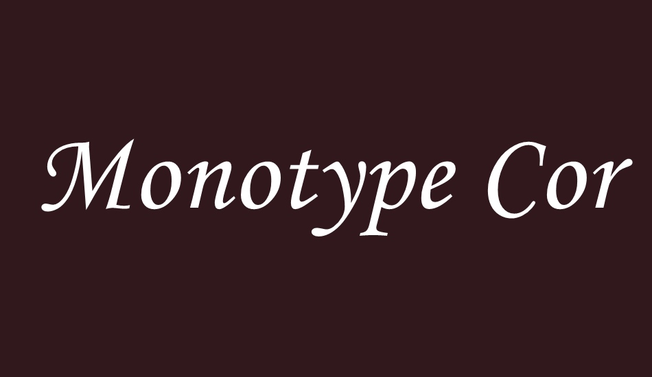 what font is similar to monotype corsiva