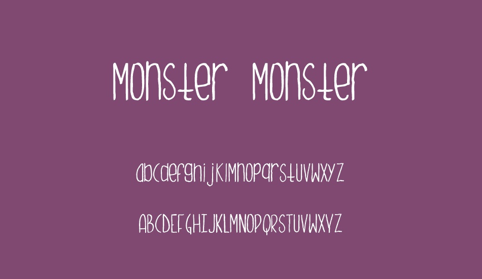 Monster Monster font