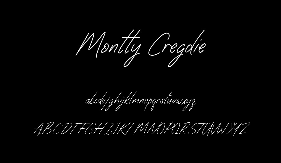 Montty Cregdie font