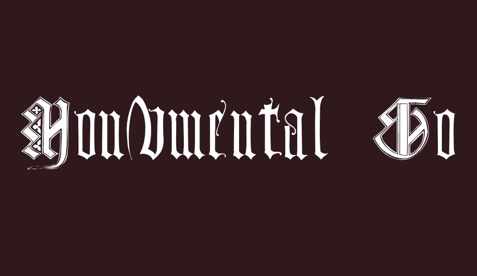 Monumental Gothic Demo font big