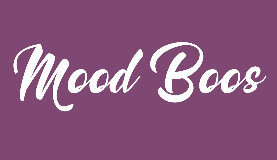 Mood Booster Italic font big