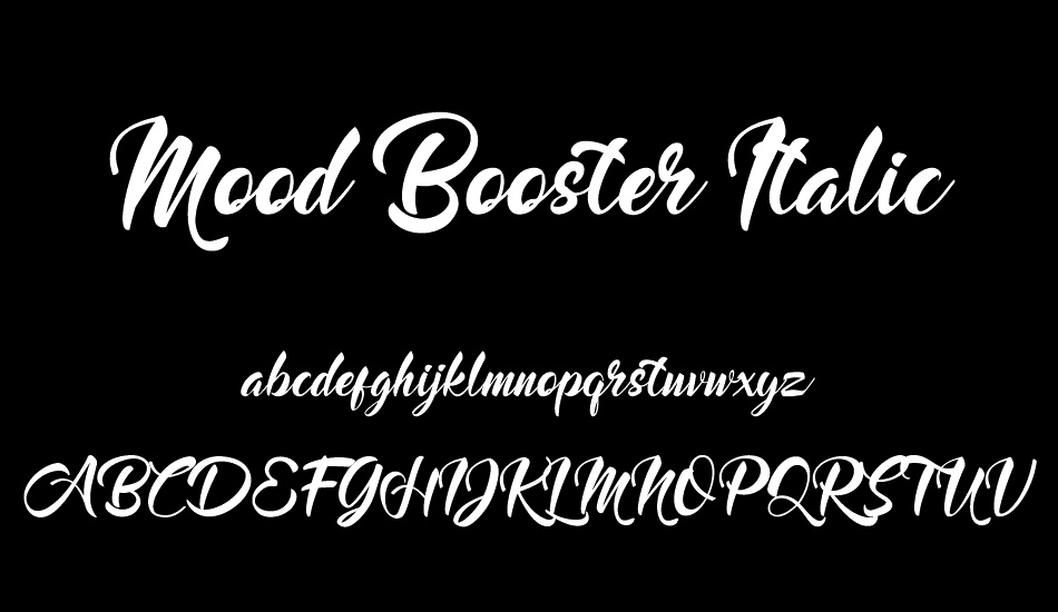 Mood Booster Italic font