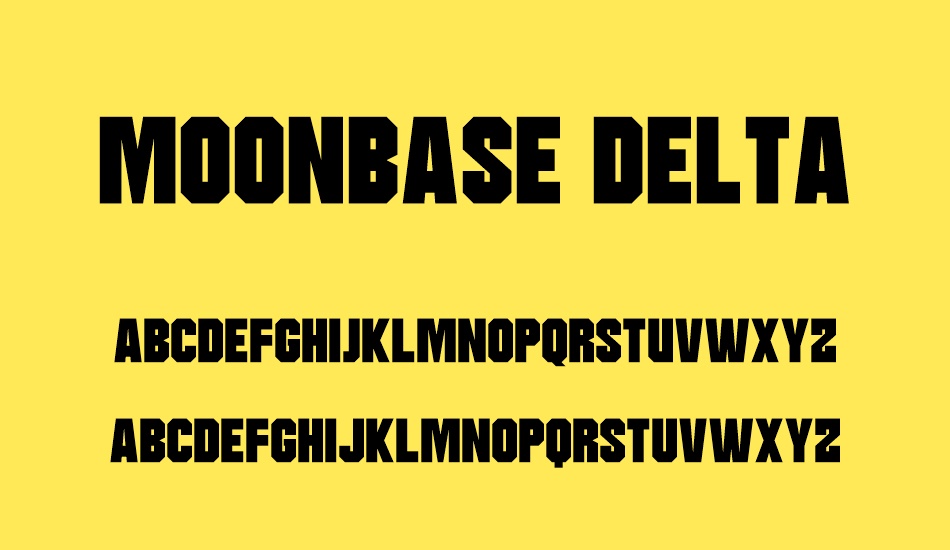 Moonbase Delta font