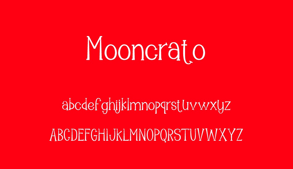 Mooncrato font