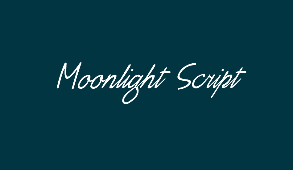 Moonlight Script font big