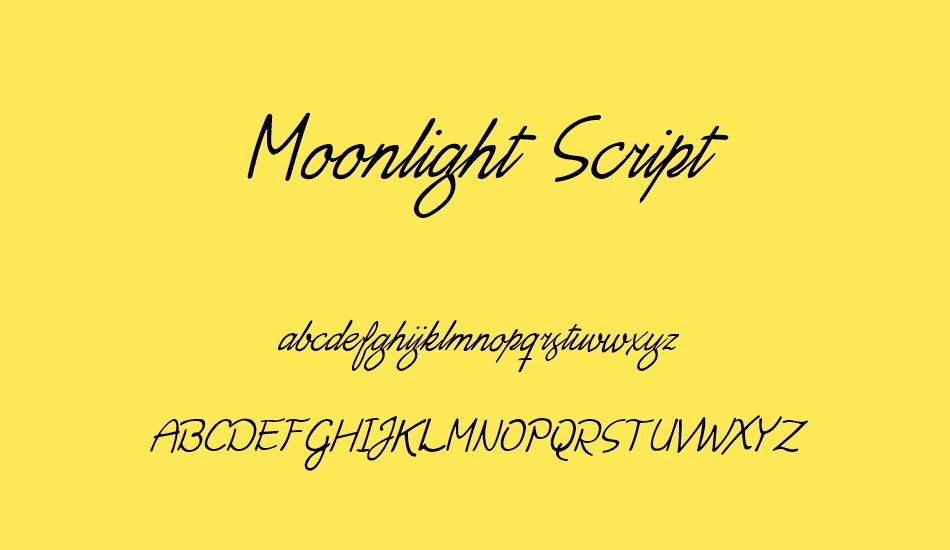 Moonlight Script font