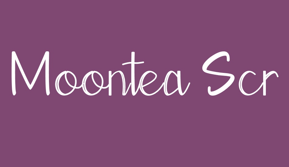 Moontea Script Family font big