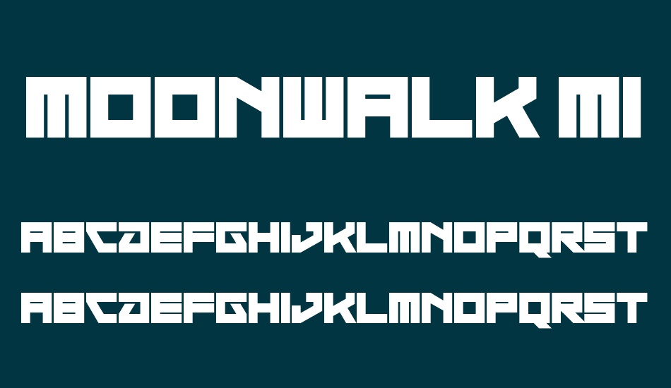 Moonwalk Miss font