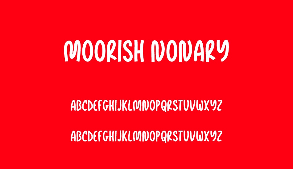 Moorish Nonary font