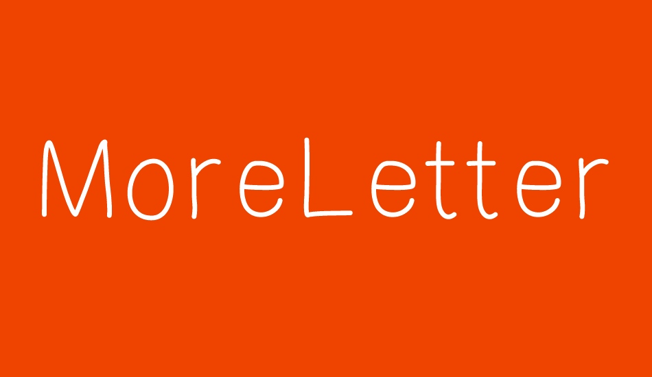 MoreLetters font big