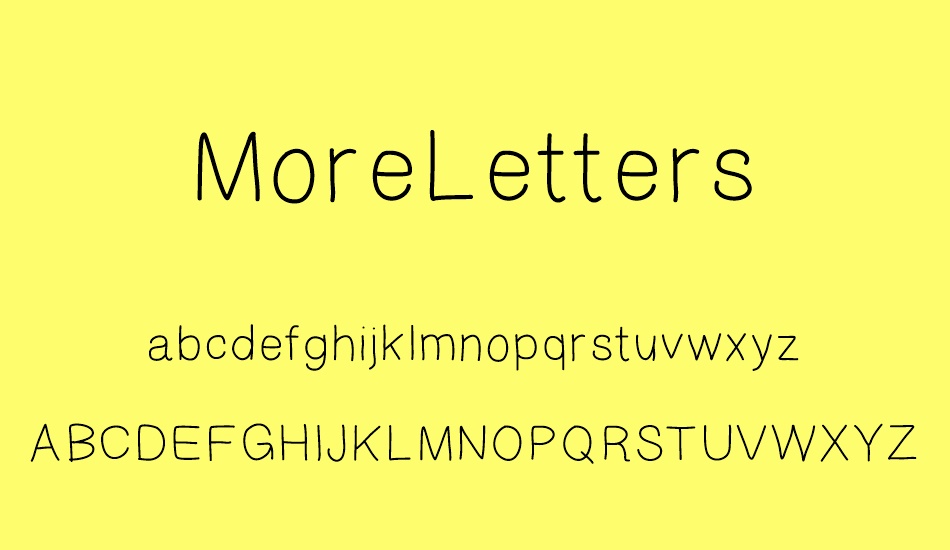 MoreLetters font