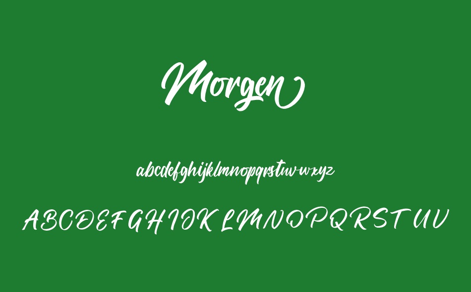 Morgen font