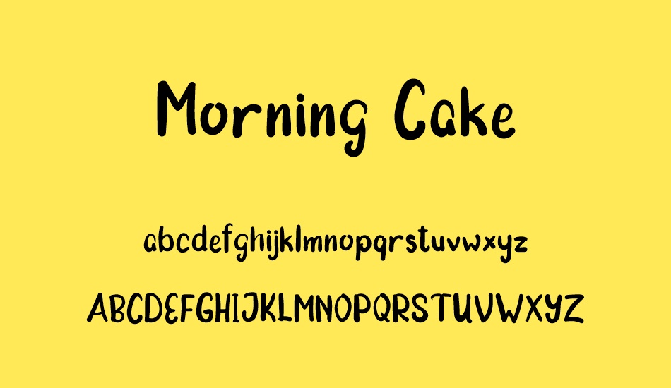 Morning Cake font