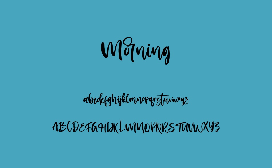 Morning font