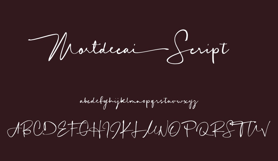 Mortdecai Script font