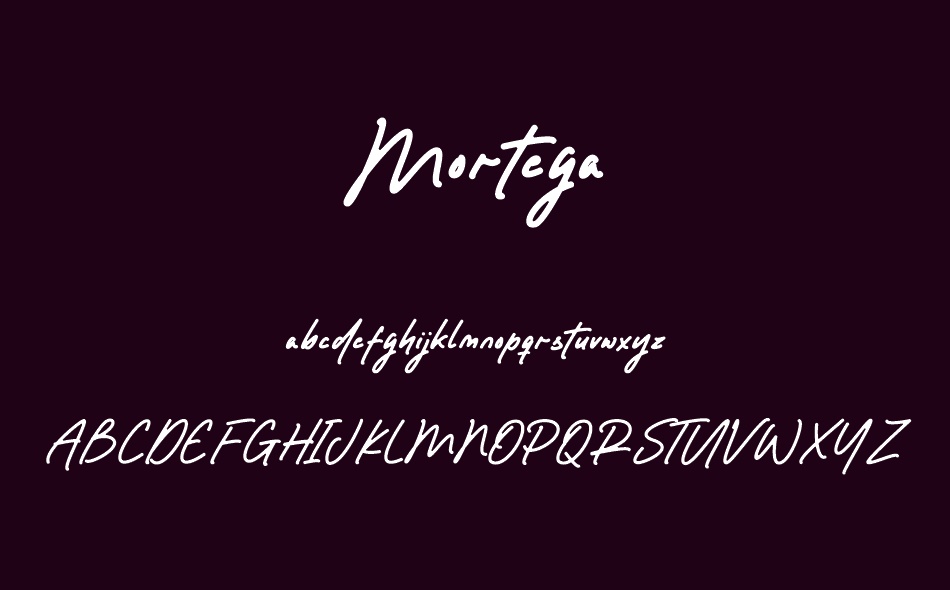 Mortega font