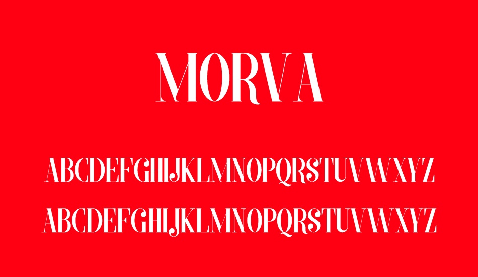 MORVA font