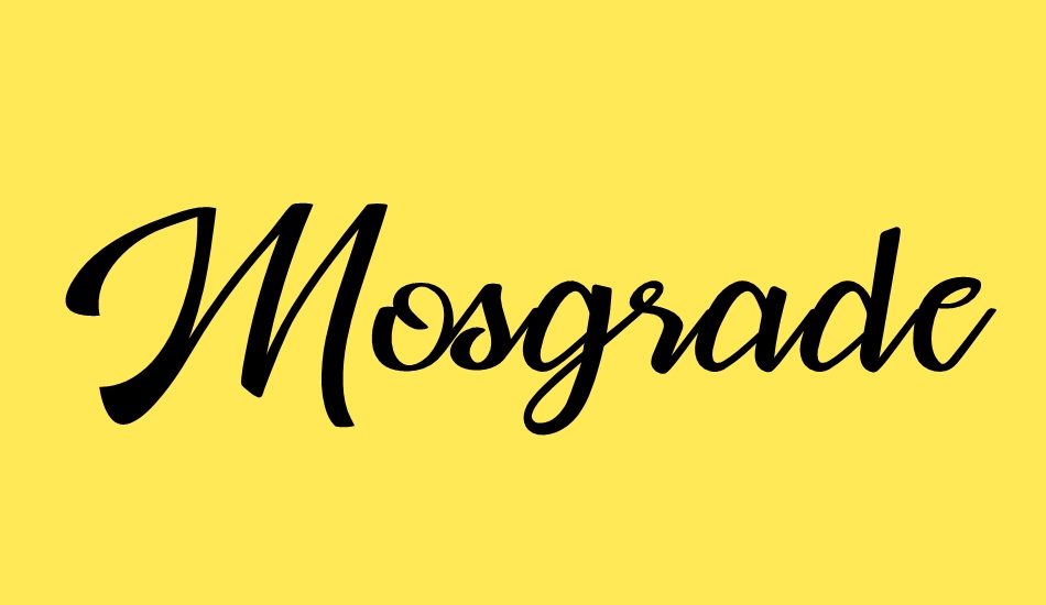 Mosgrade Personal Use font big