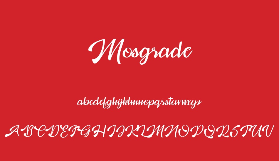 Mosgrade Personal Use font